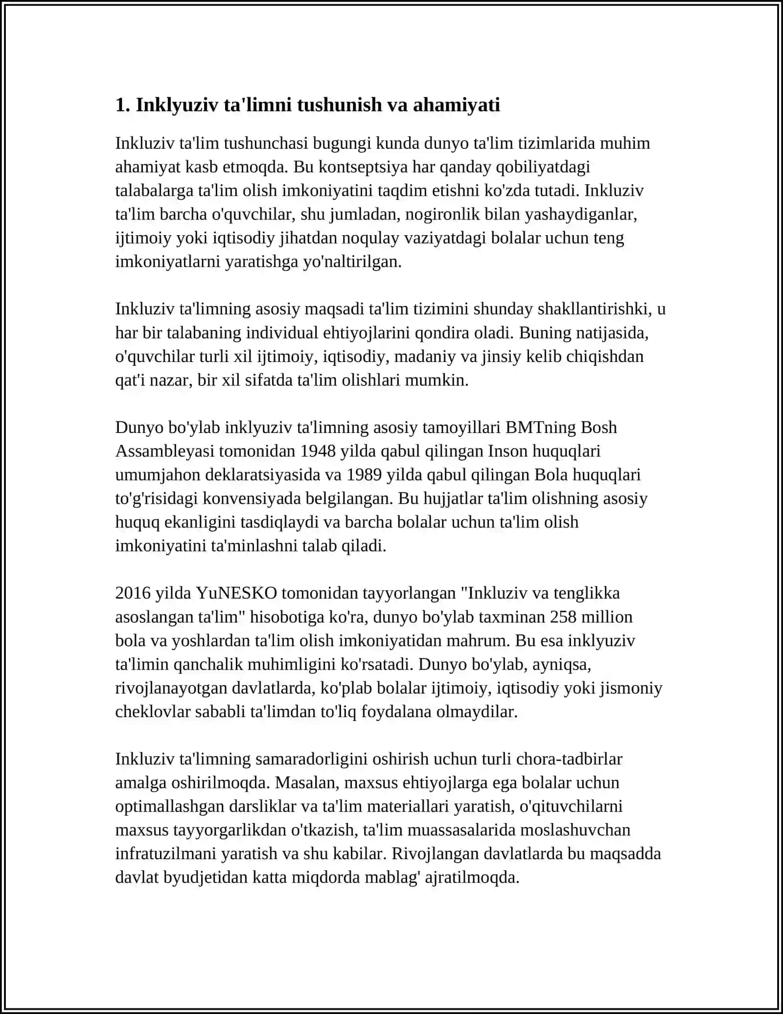 INKLYUZIY TA'LIMNI RIVOJLANTIRISH KONSEPSIYASINI AMALGA OSHIRISH STRATEGIYASI 4