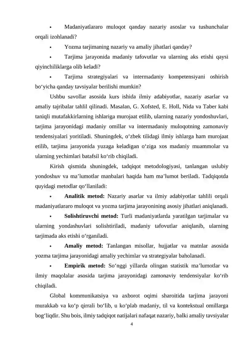 MADANIYATLARARO MULOQOT VA YOZMA TARJIMA MUAMMOLARI 4