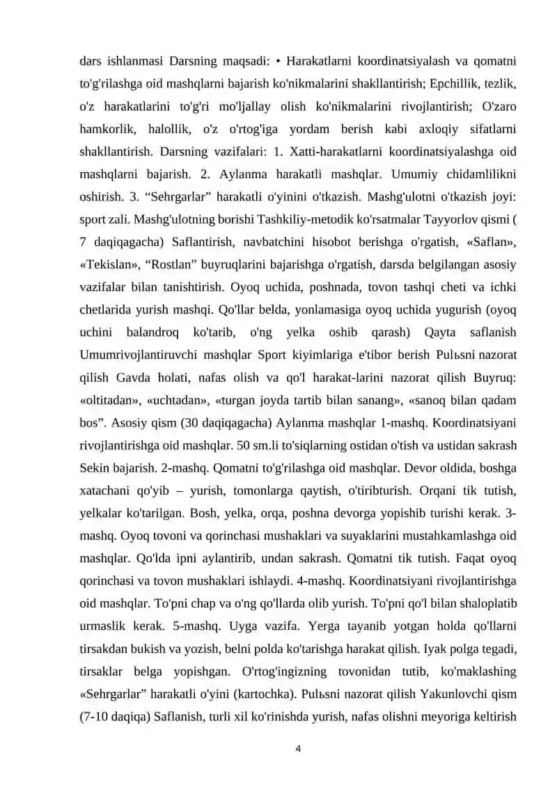 UMUMIY O’RTA TA’LIM TIZMIDA JISMONIY TARBIYANING O’RNI VA AHAMIYATI 4