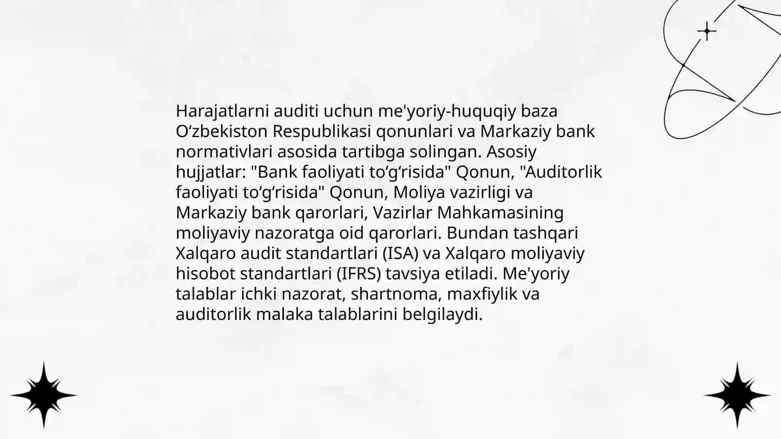 Tijorat banklarining harajatlari auditi 4