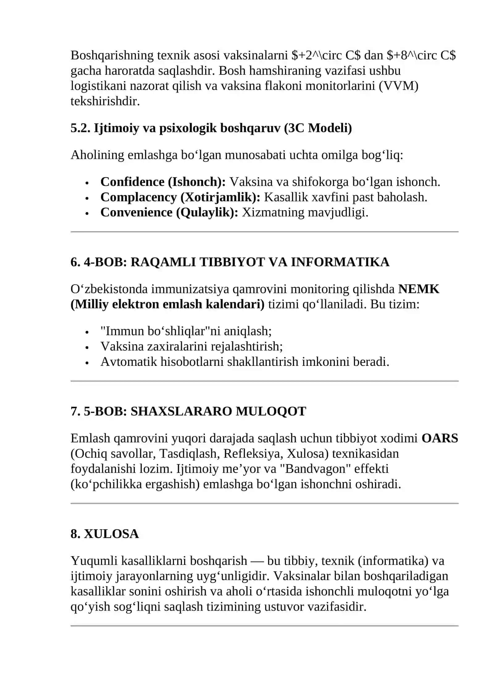 Boshqarib bo‘ladigan va boshqarib bo‘lmaydigan yuqumli kasalliklar haqida tushuncha 4