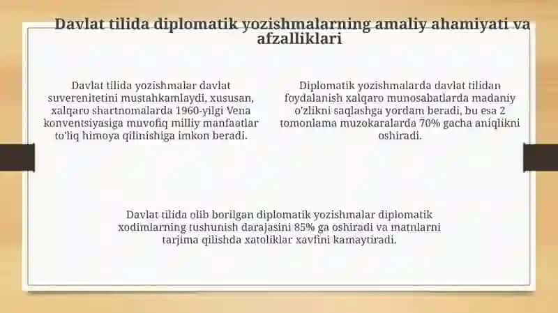 Davlat tilida diplomatik yozishmalarni amalga oshirish 4