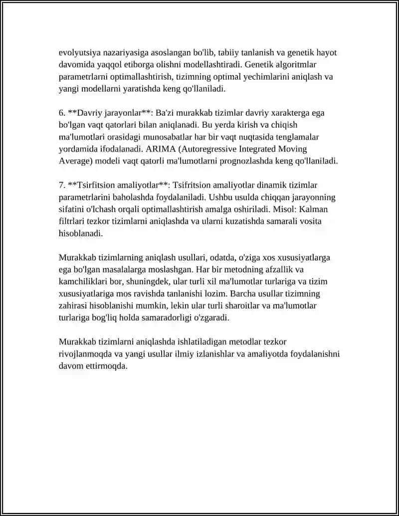MURAKKAB TIZIMLARNING FIKRLI MODELLARI 4