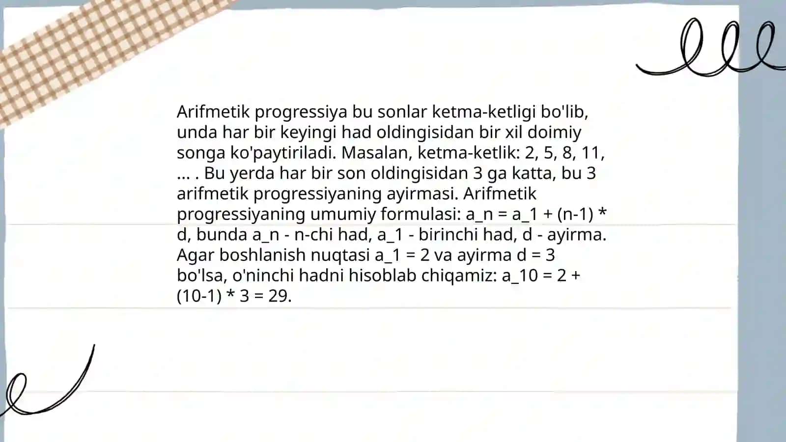 Sonli ketma-ketliklar 4
