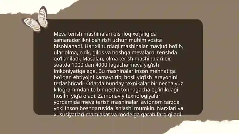 Meva yig'ish kombaynlari 4