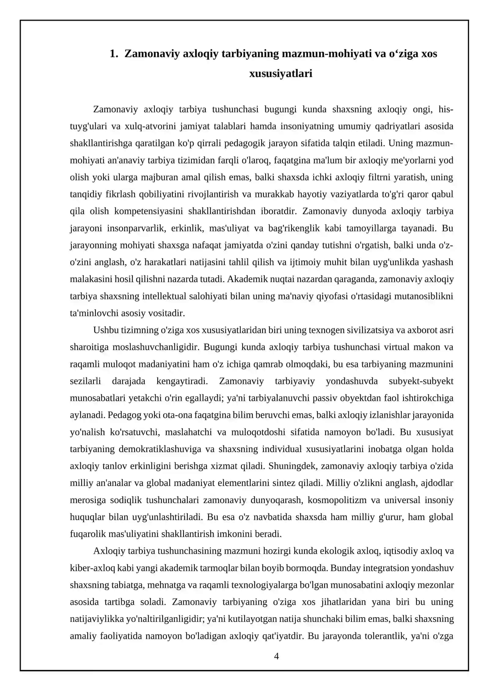 Zamonaviy axloqiy tarbiyaning yutuqlari va kamchiliklari 4