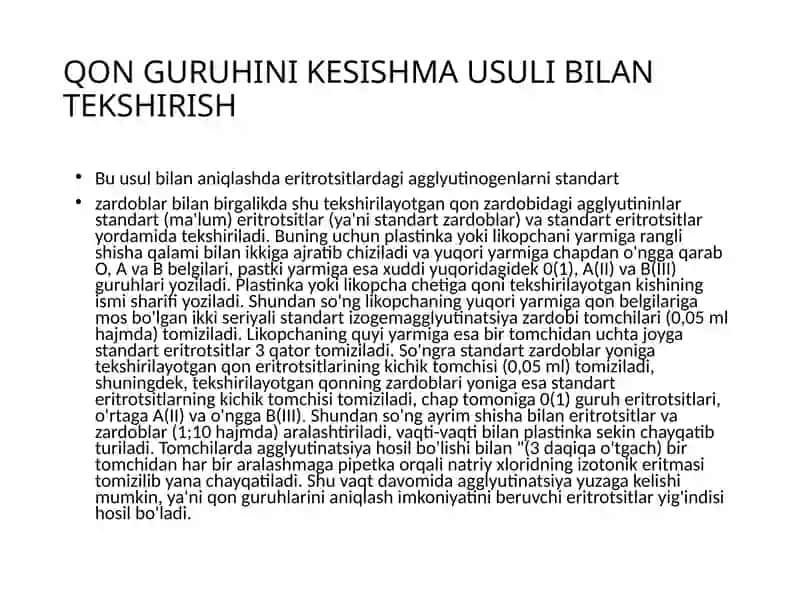 Donor qoni manbalari. Qon komponentlari va preparatlari 4