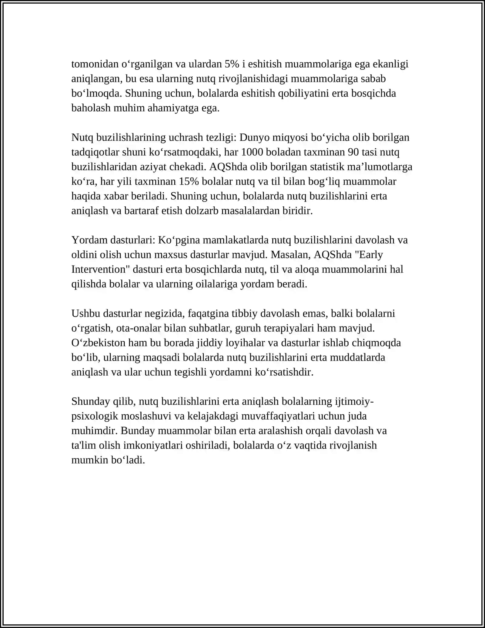 NUTQ BUZILISHLARI PSIXOPROFILAKTIKASI.TA’LIM TIZIMIDA STEAM YONDASHUV 4