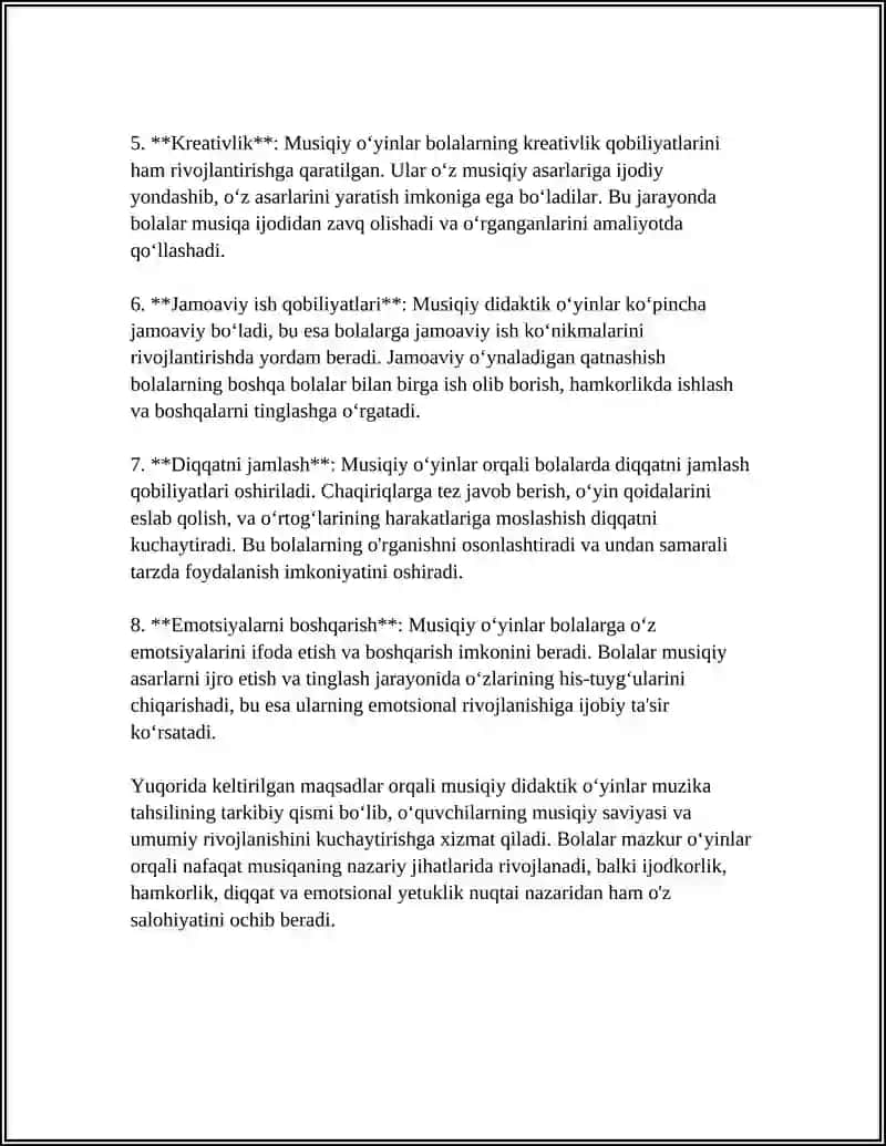 MUSIQIY DIDAKTIK O'YINLARNING BOLA RIVOJLANISHIDA AXAMIYATI 4