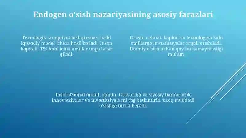 Endogen oʻsish nazariyasi 4