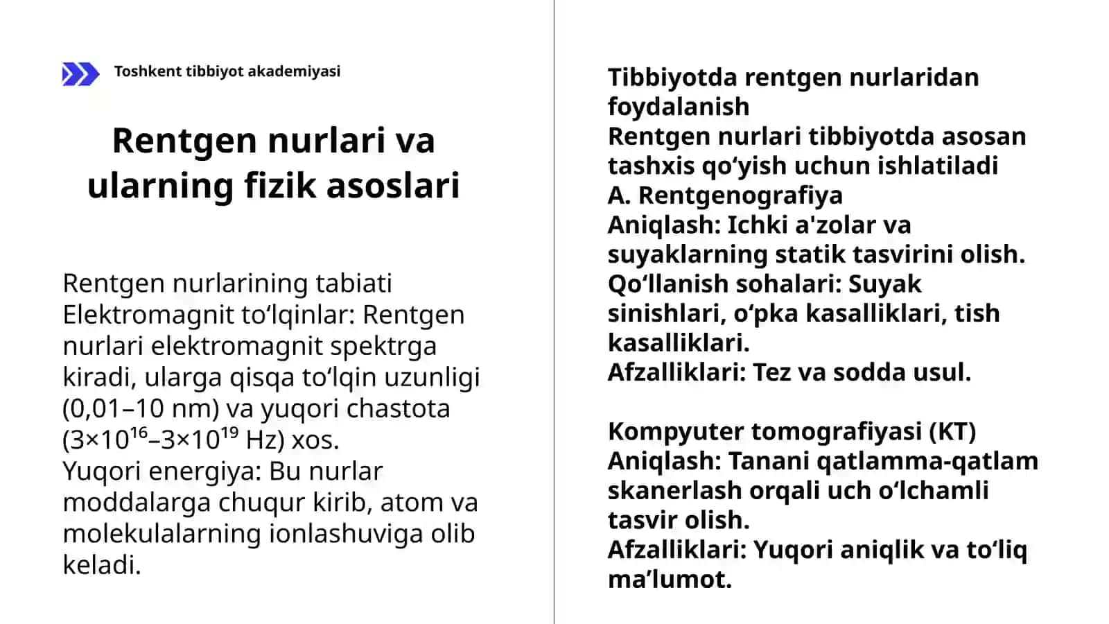 Rentgen nurlari va ulardan tibbiyotda foydalanish 4