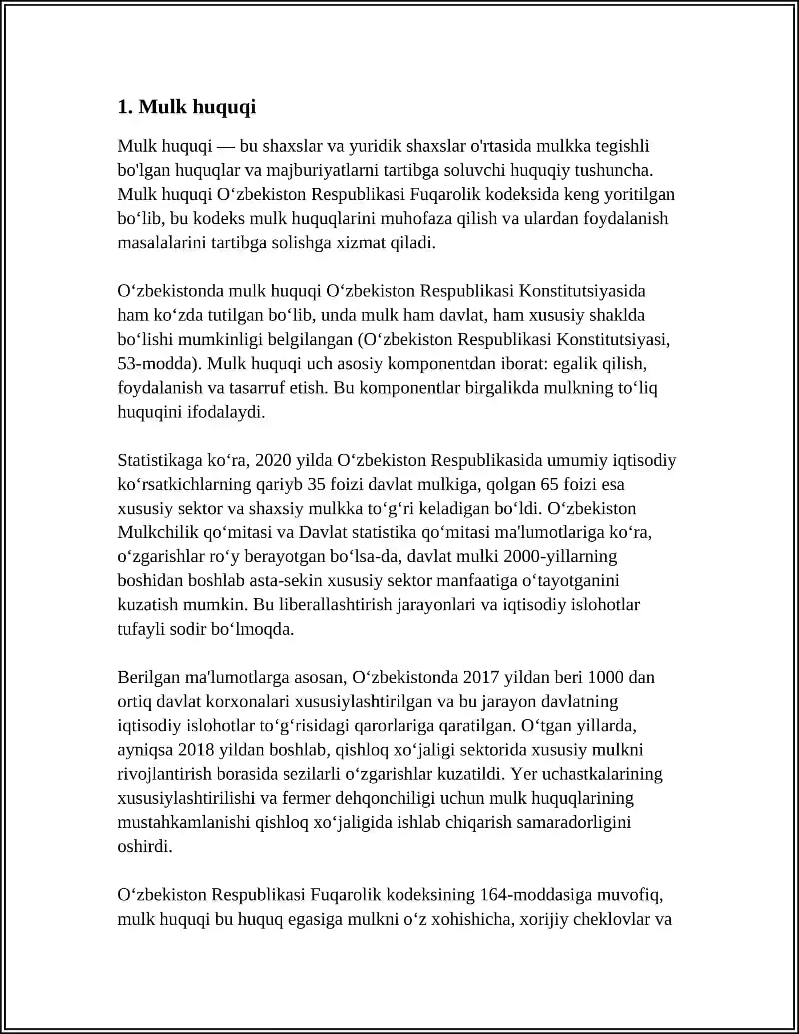 BINO VA INSHOOTLARGA BÔLGAN HUQUQLARNI DAVLAT ROʻYXATIDAN OʻTKAZISH UCHUN ASOS BOʻLADIGAN HUJJATLAR 4