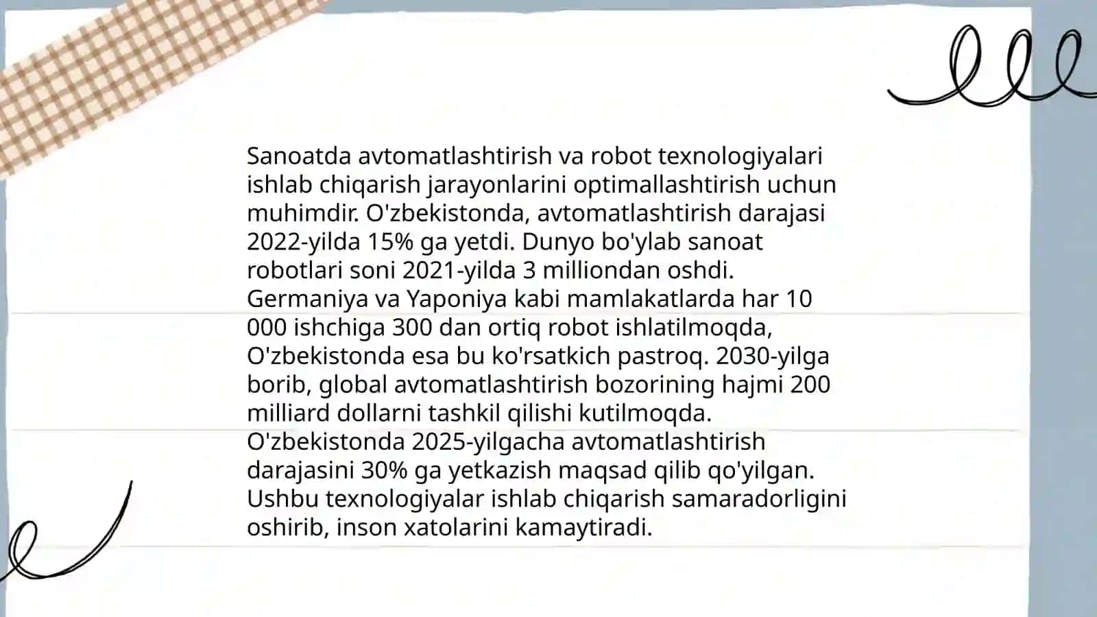 Qishloq xo’jaligi va sanoat sohasidagi o’zgarishlar 4