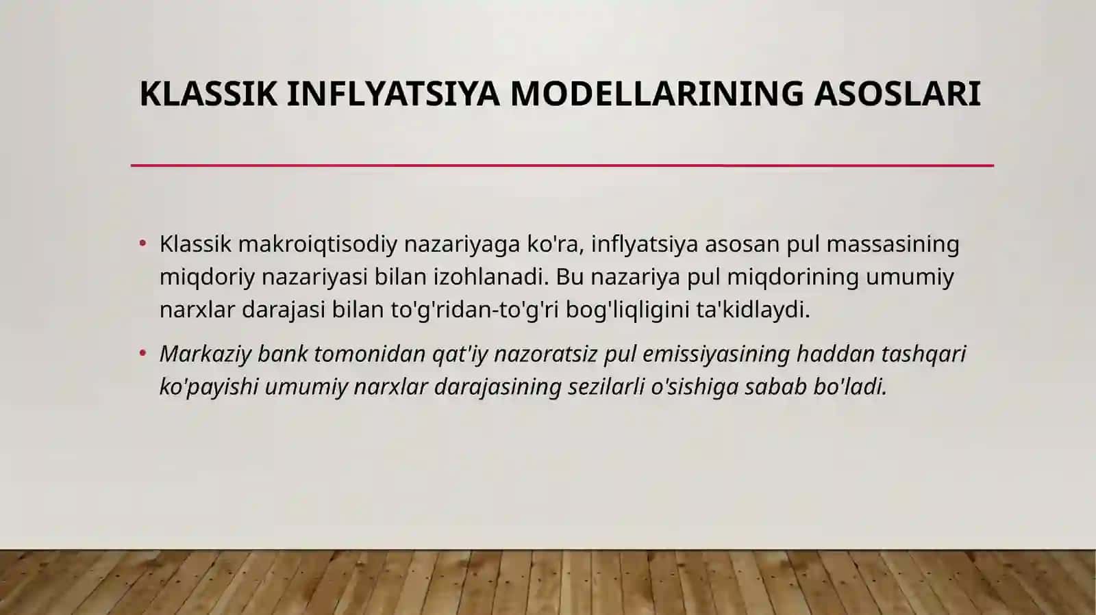Dinamik Makroiqtisodiyot: Inflyatsiyaning Dinamik Modellariga Kirish 4