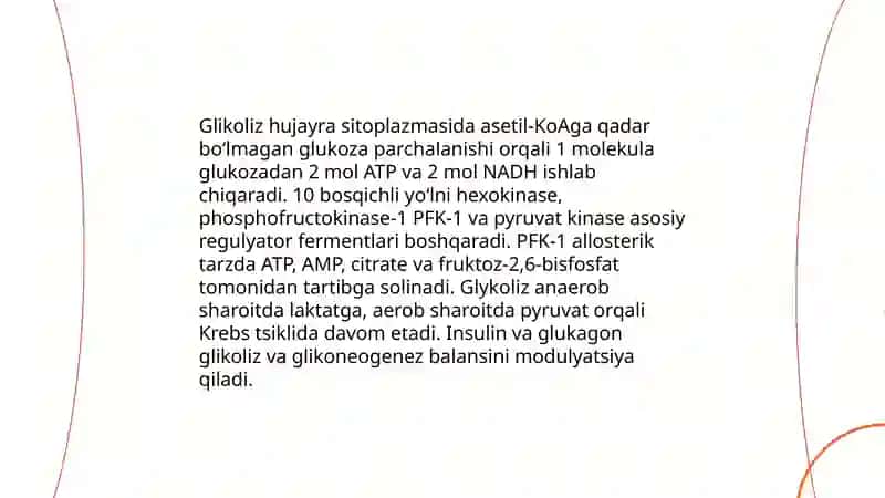 Hujayrada energiya almashinuvi. Malumotlar oqimi Naxalova Odina 4