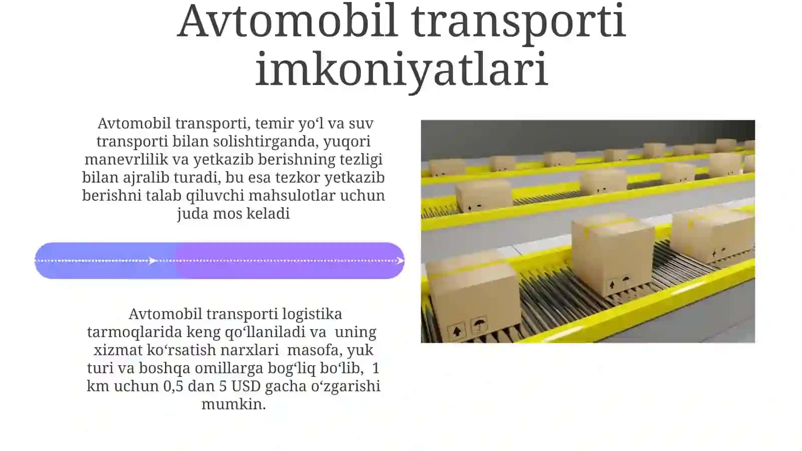 Transport vositalarining sig'imi va turi 4
