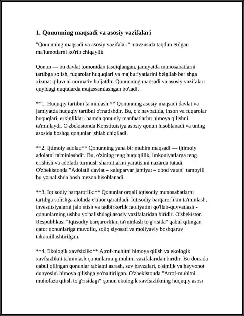 OʻZBEKISTON RESPUBLIKASI,, TAʼLIM TOʻGʻRISIDA''GI QONUNNING MOHIYATI 4