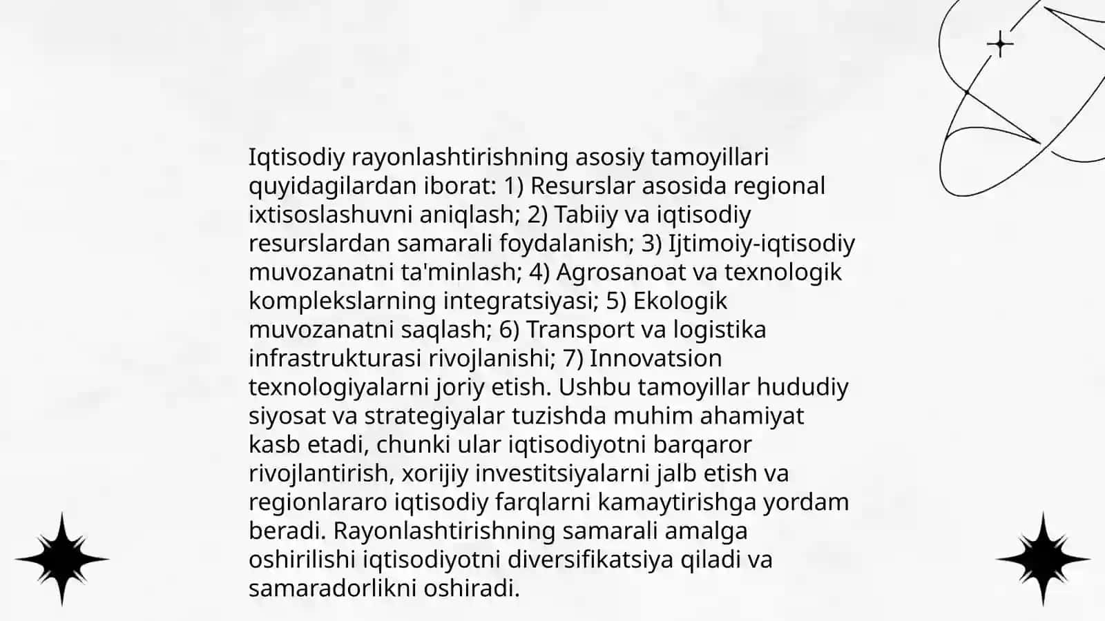 Hududiy mehnat taqsimoti va iqtisodiy rayonlar tasnifi 4