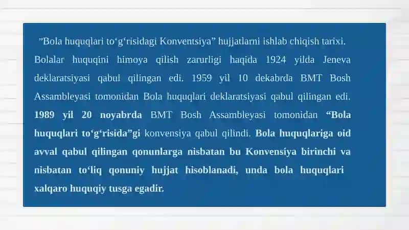 Maktabgacha ta’lim tashkilotlarida ”Bola huquqlari to’g’risidagi Konvensiya”dan foydalanish 4