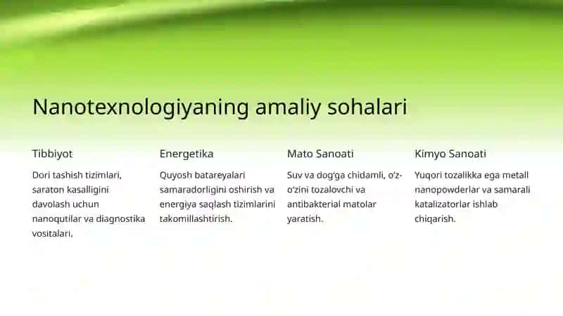 Nanotexnologiya: Kelajak Texnologiyasi 4