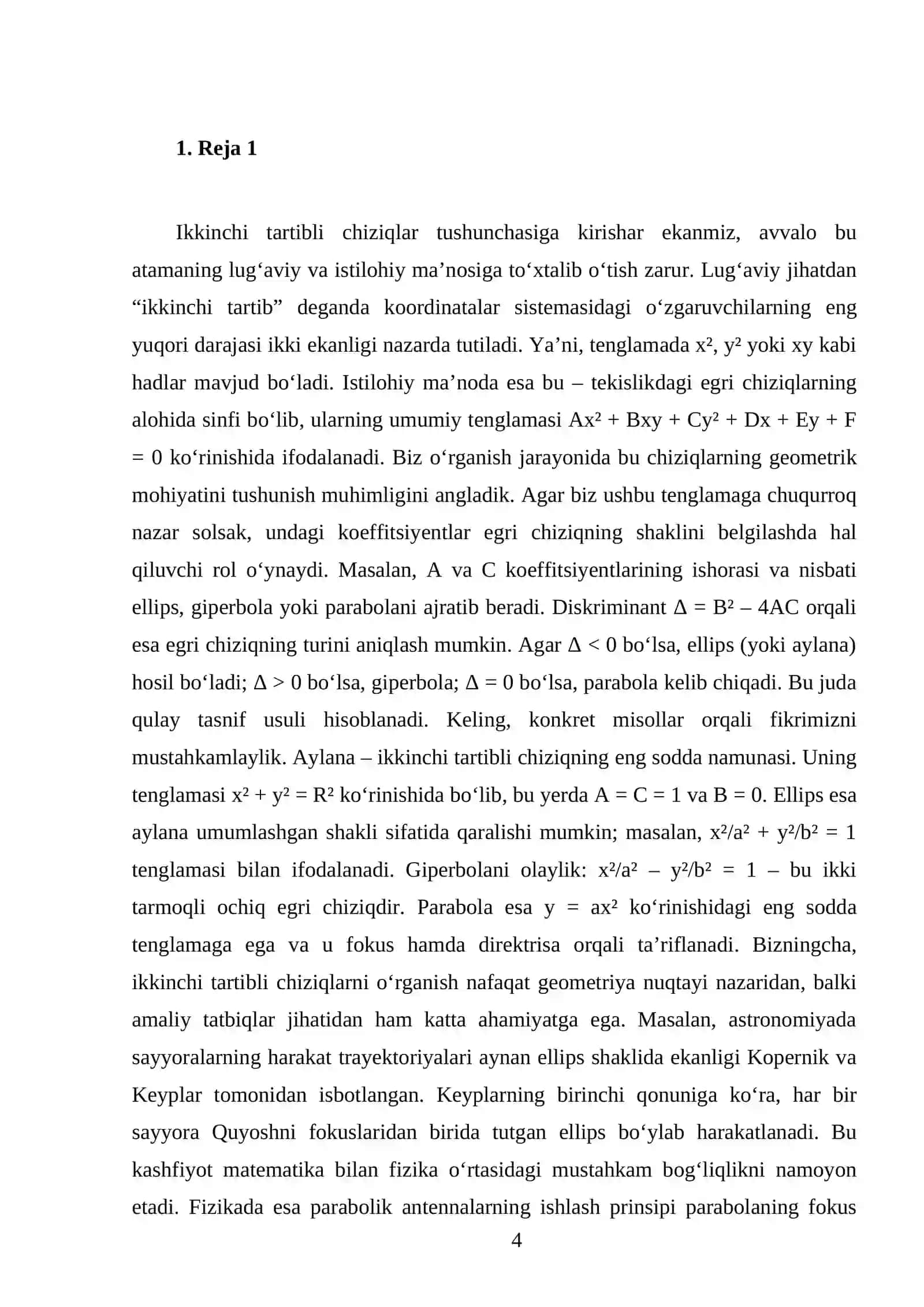 Ikkinchi tartibli chiziqlar 4