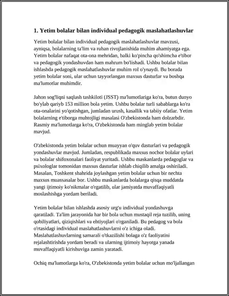 YETIM BOLALAR BILAN OLIB BORILADIGAN IJTIMOIY PEDAGOGIK ISH SHAKLLARI 4