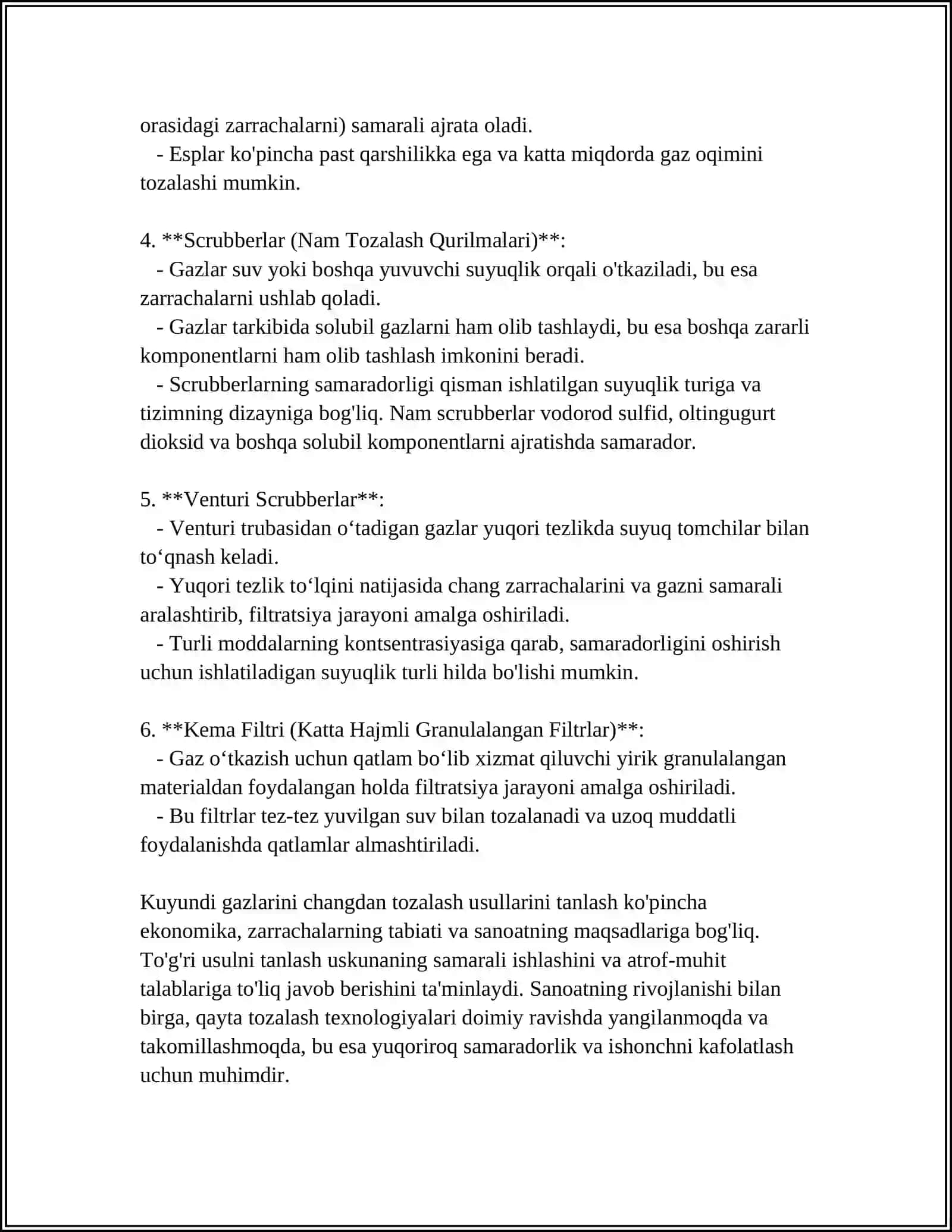 KUYUNDI GAZLARINI CHANGDAN TOZALASH 4