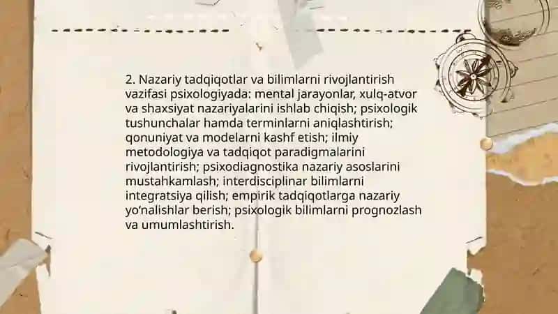 Psixologiya fanining maqsad va vazifalari 4