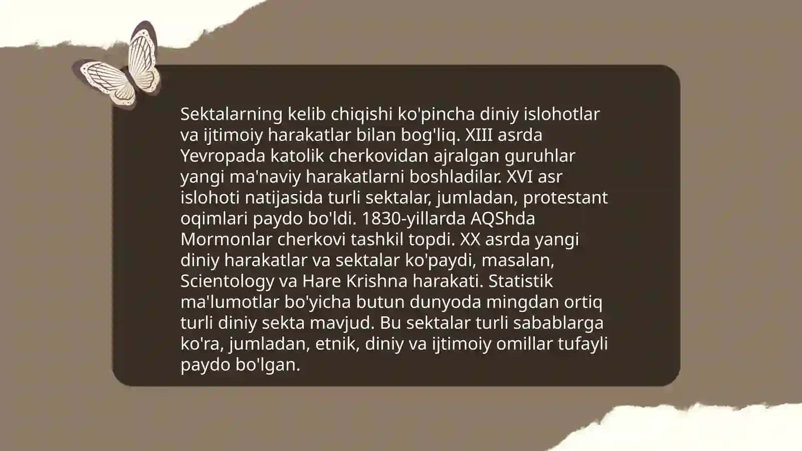 Diniy harakatlar va sektalar 4