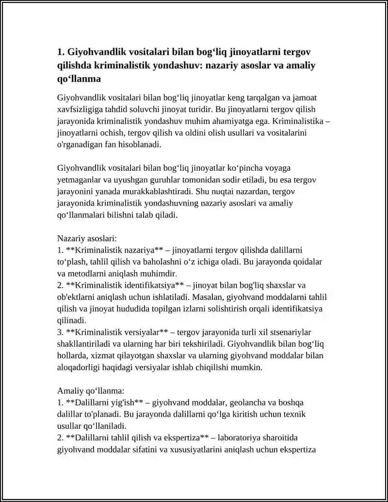 GIYOHVANDLIK VOSITALARI BILAN BOGʻLIQ JINOYATLARNI TERGOV QILISH 4