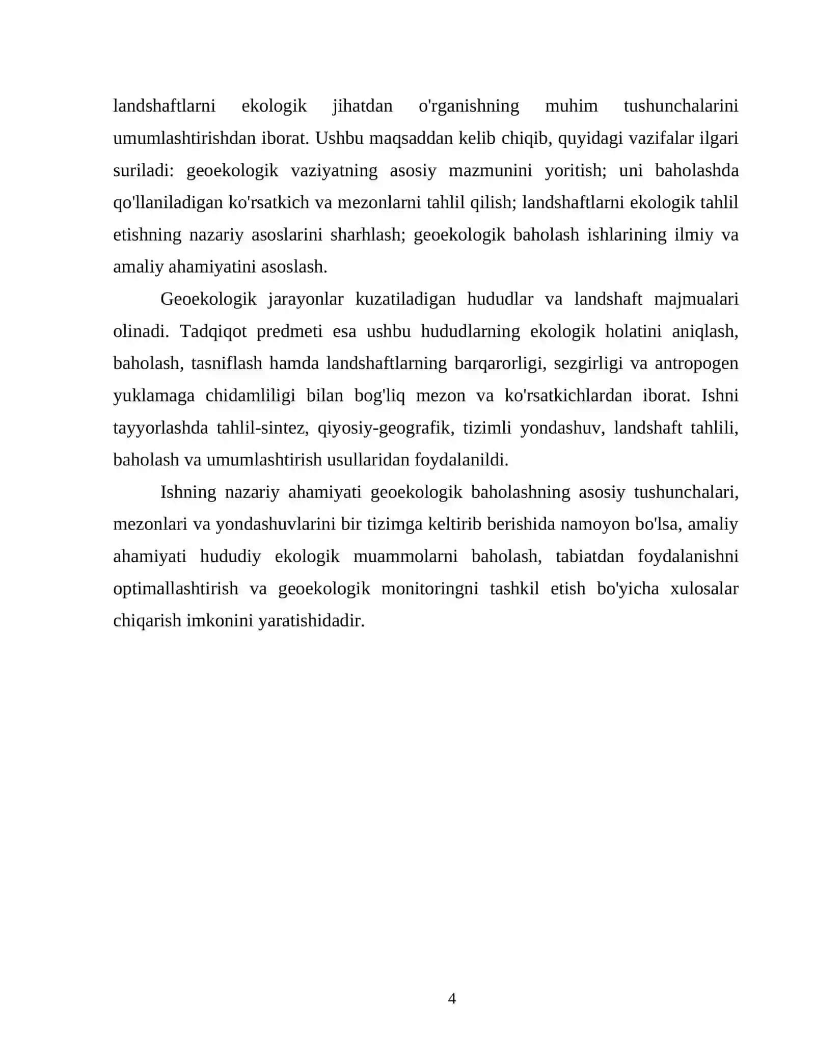Geoekologiya va Landshaftkar ekologiyasi 4