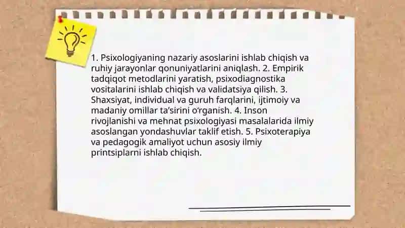 Psixologiya fanining maqsad va vazifalari 4