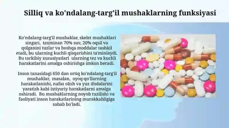 Ta'sirlanish qonunlari tibbiyotga axamyati silliq va ko'ndalang mushaklar fizalogik farqlari 4