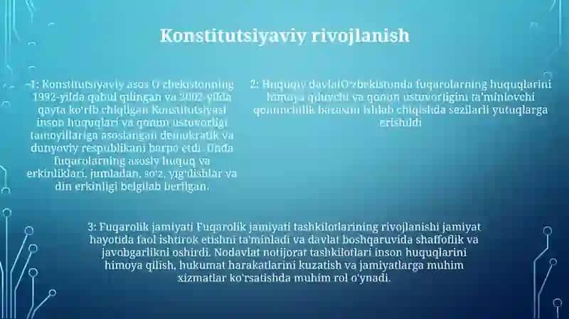 Oʻzbekiston Respublikasida Huquqiy Davlat Va Fuqarolik Jamiyatining Shakllanishi 4