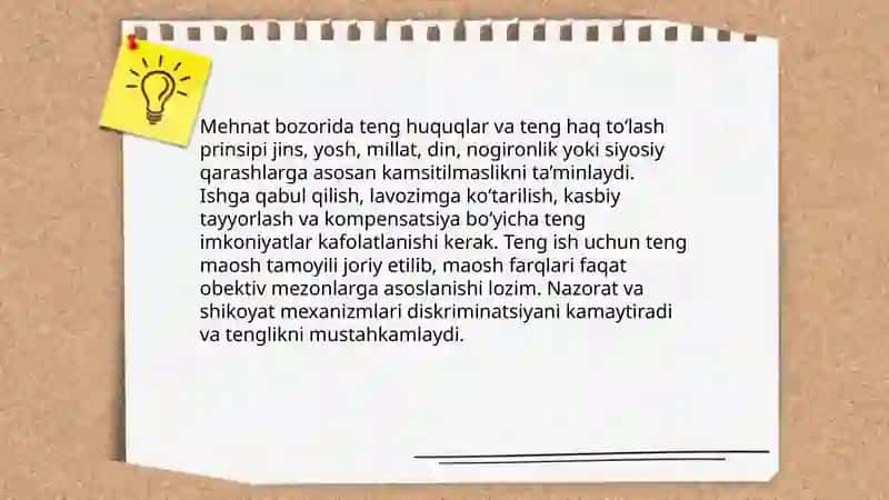 Teng huquqlar va teng imkoniyatlar 4