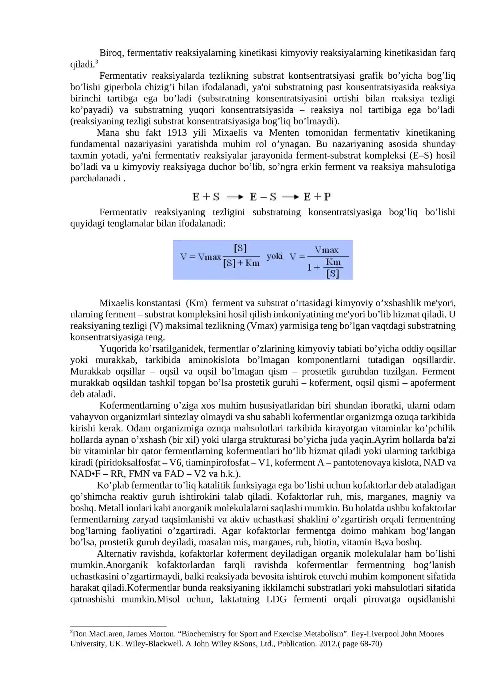 Moddalar almashinuvining umumiy qonuniyatlari. Fermentlar-biologik katalizatorlardir 4