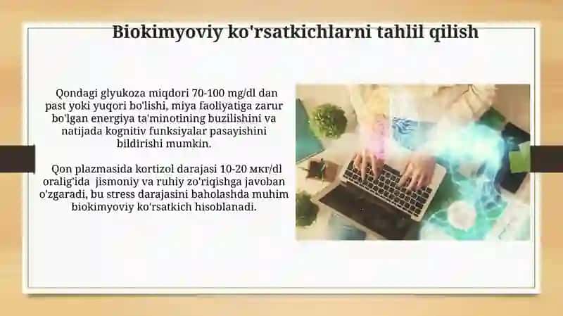 Aqliy mehnat bajarganda organizmning funksional holatni baholash 4