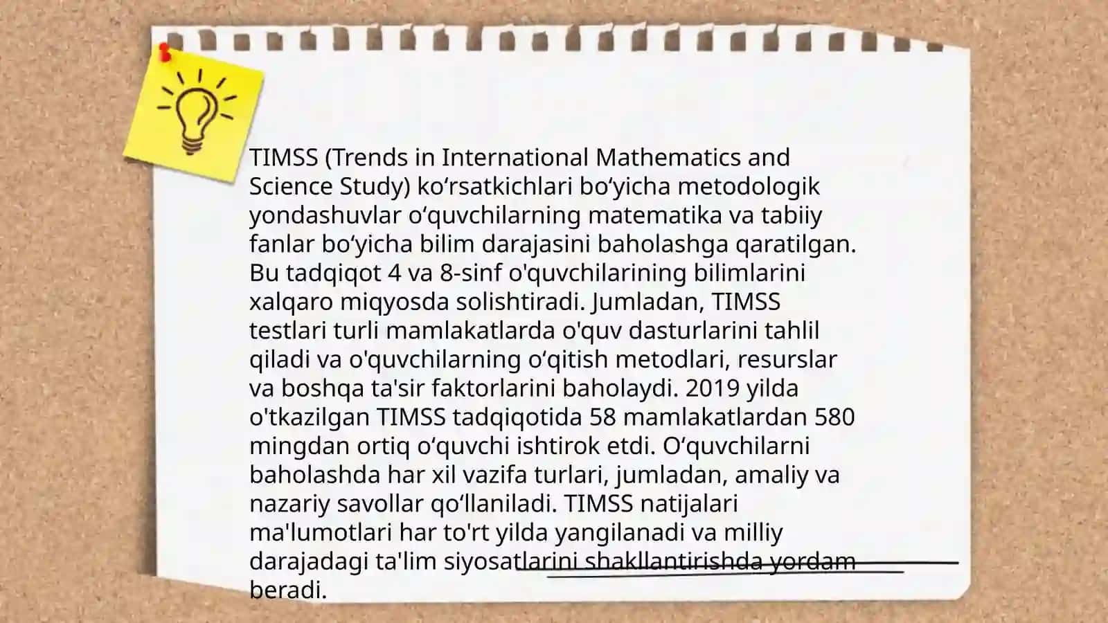Kognitiv oʻlchov TIMSS topshiriqlaridagi soha bilish,qoʻllash,mulohaza yuritishga oid uslubiy ishlanma tayyorlash 4