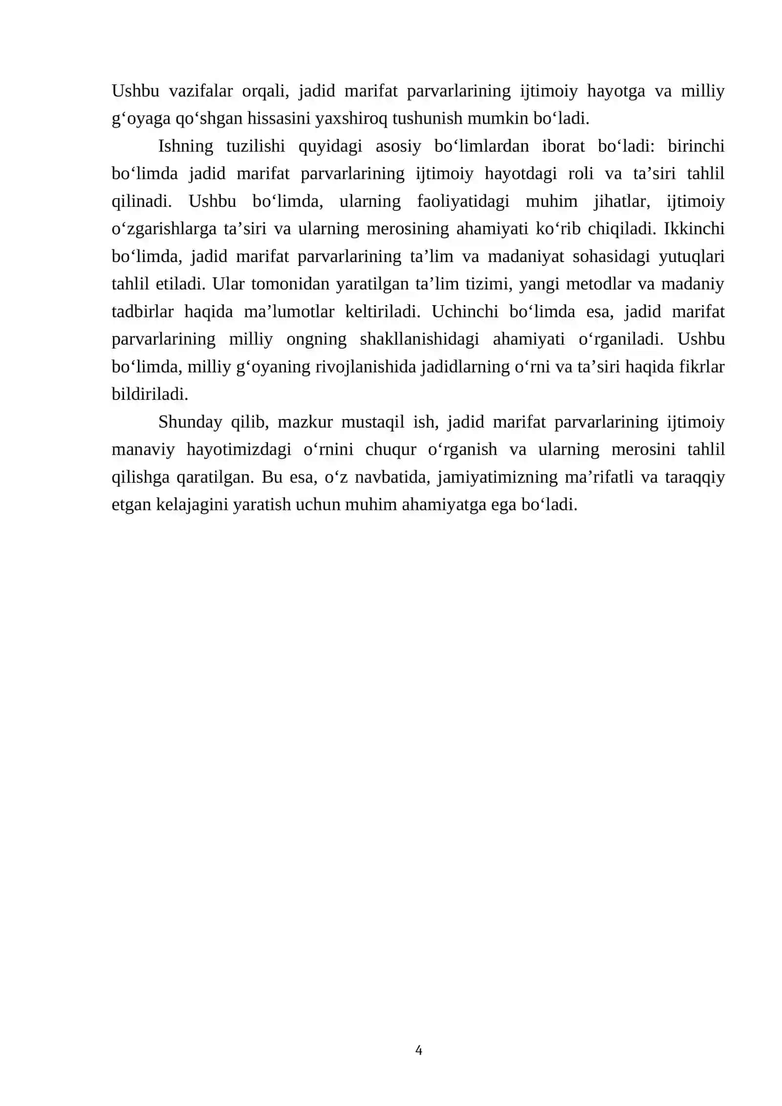Jadid marifat parvarlari o’lka ijtimoiy manaviy hayotida tutgan o’rni 4