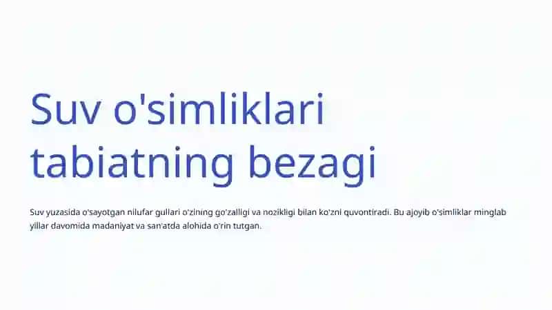Suv o'simliklari 4