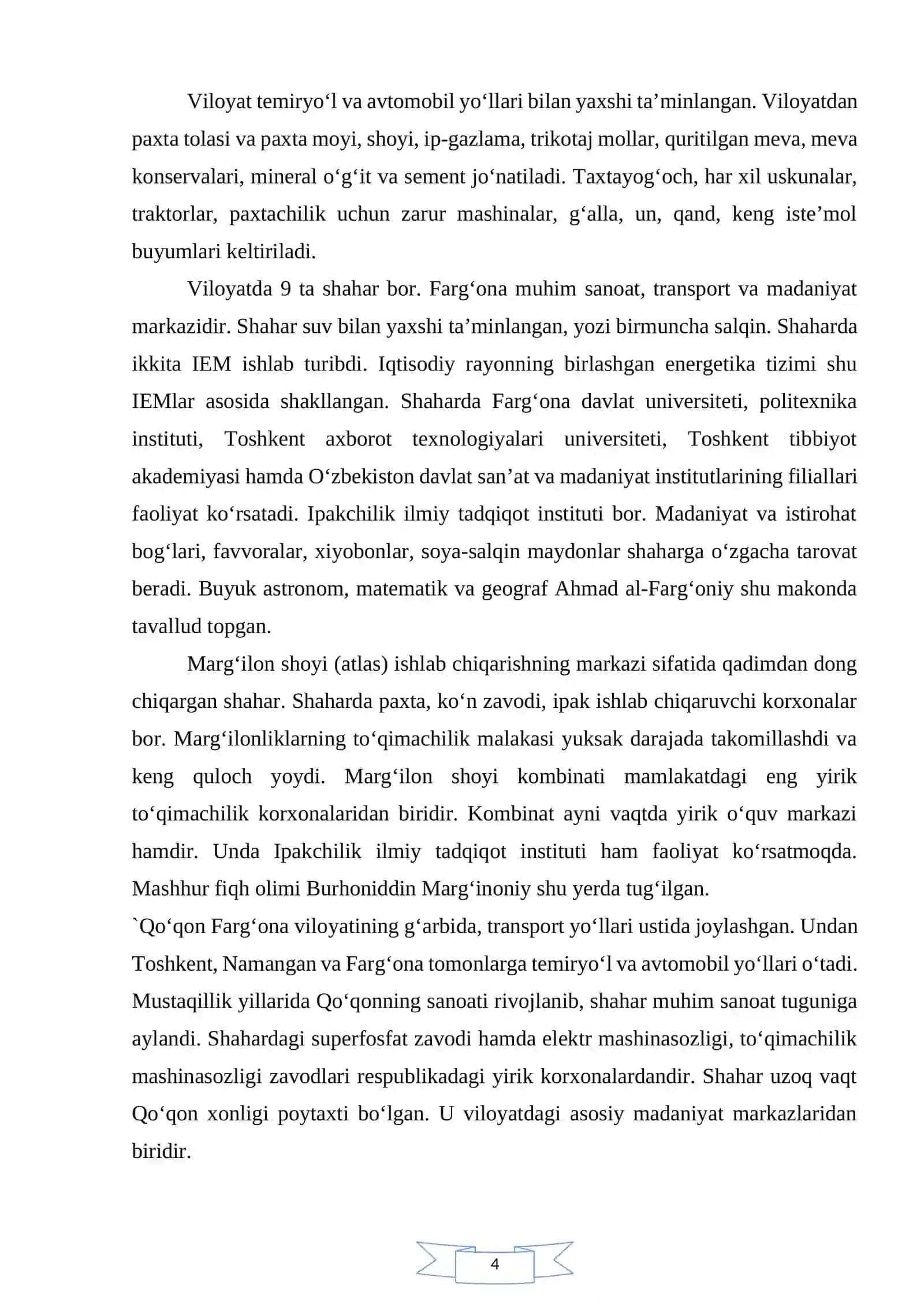Farg’ona iqtisodiy rayonining mashinasozligi 4