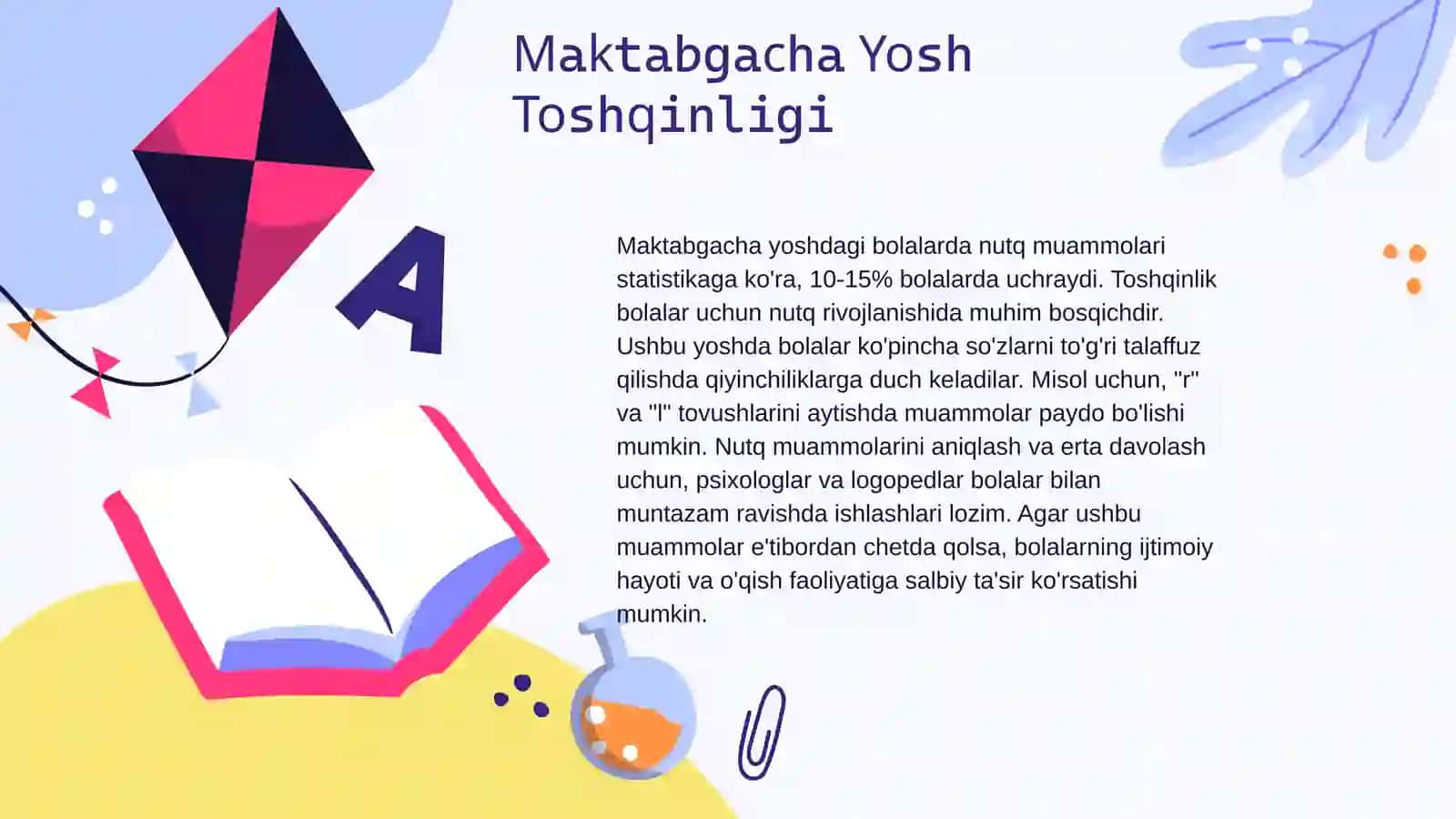 MAKTABGACHA YOSHDAGI BOLALARDA ARTIKULYATSION NUTQ NUQSONLAR 4