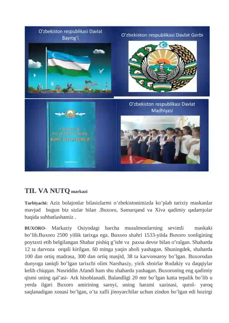 “O’zbekiston mening vatanim!” ta’limiy didaktik o’yini 4