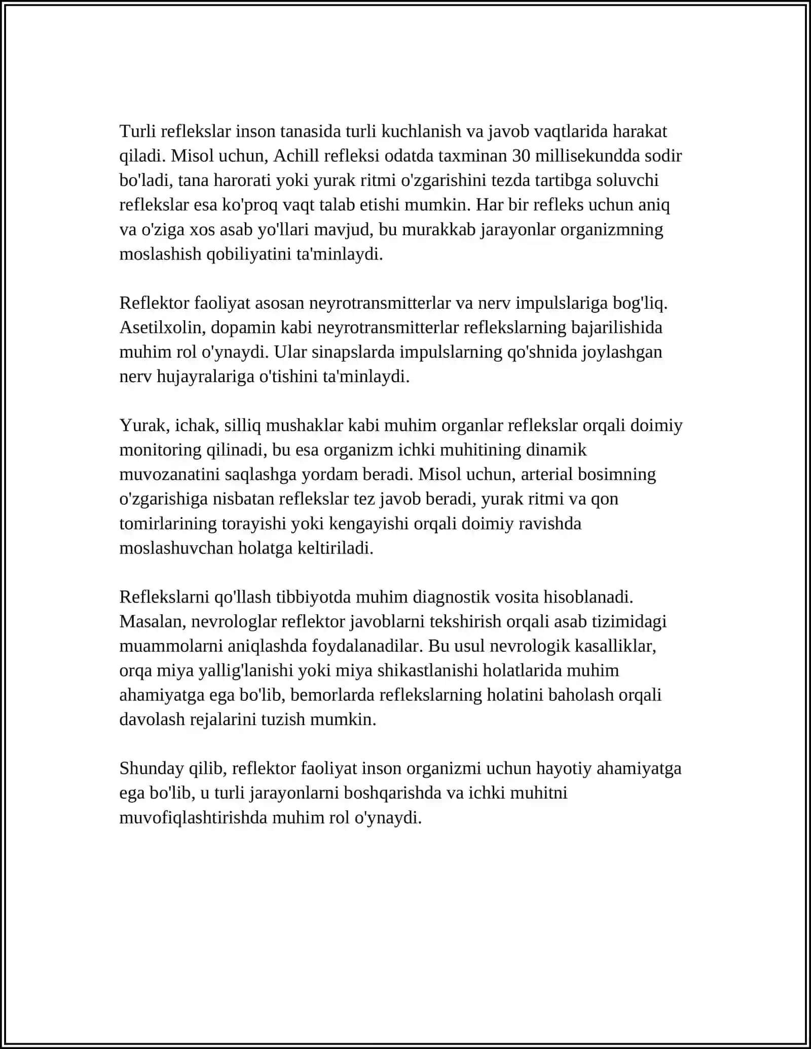 ORQA MIYANING REFLEKTOR VA OʻTKAZUVCHI FAOLIYATI, TEKSHIRISH USULLARI 4