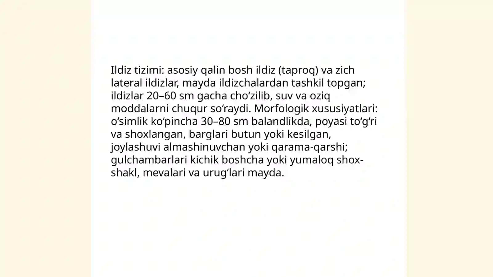 Qoqioʻt oʻsimligining botanik tavsifi va kimyoviy tarkibi 4