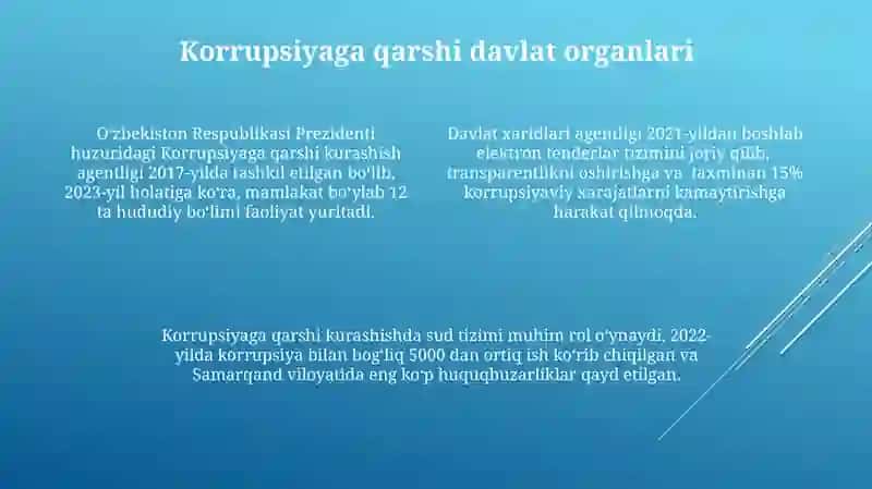 Oʻzbekistonda korupsiyaga qarshi kurash mexanizmlari 4