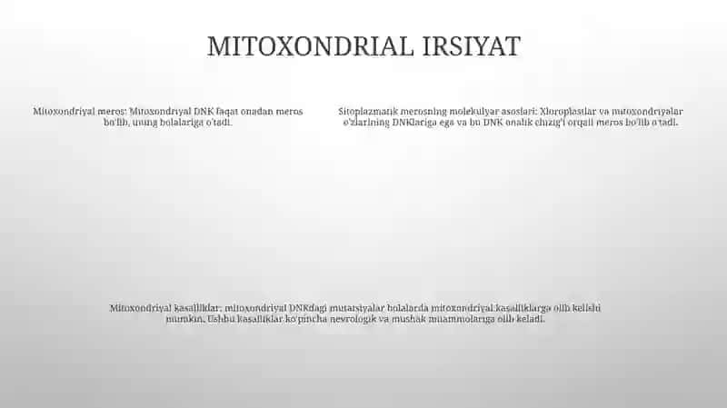 Sitoplazmatik Irsiylanishning Molekulyar Asoslari 4