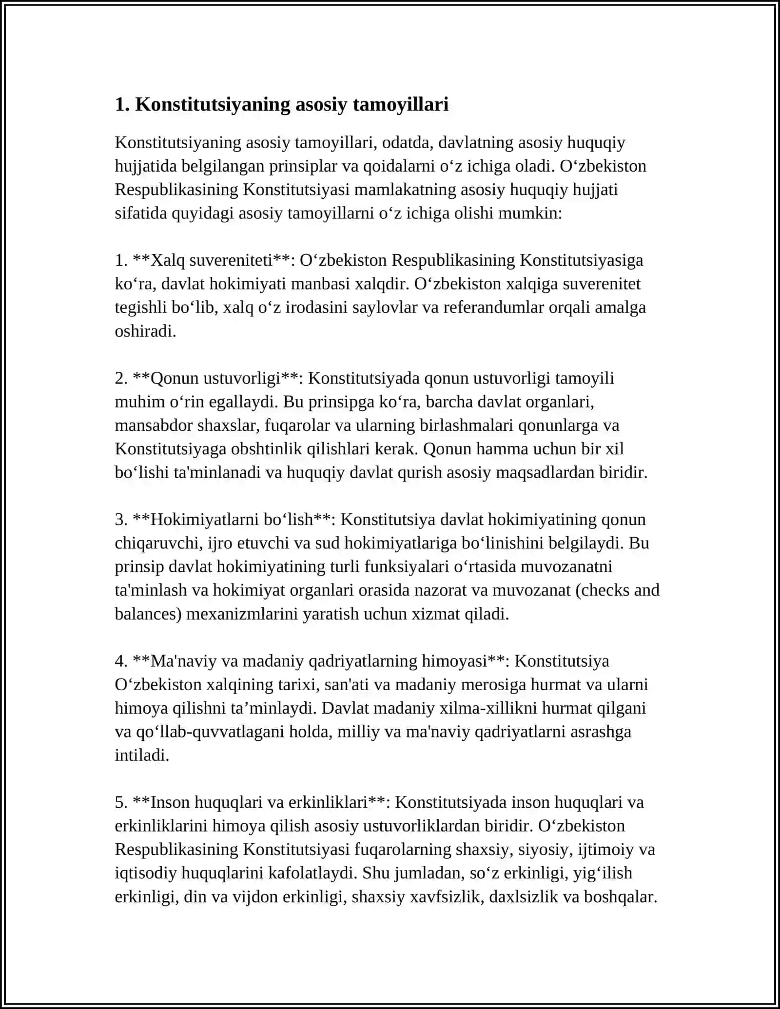 KONSTITUTSIYA NORMALARINING RESPUBLIKA MANFAATLARIGA ZID TARZDA TALQIN QILINISHIGA YOʼL QOʼYMASLIGI 4
