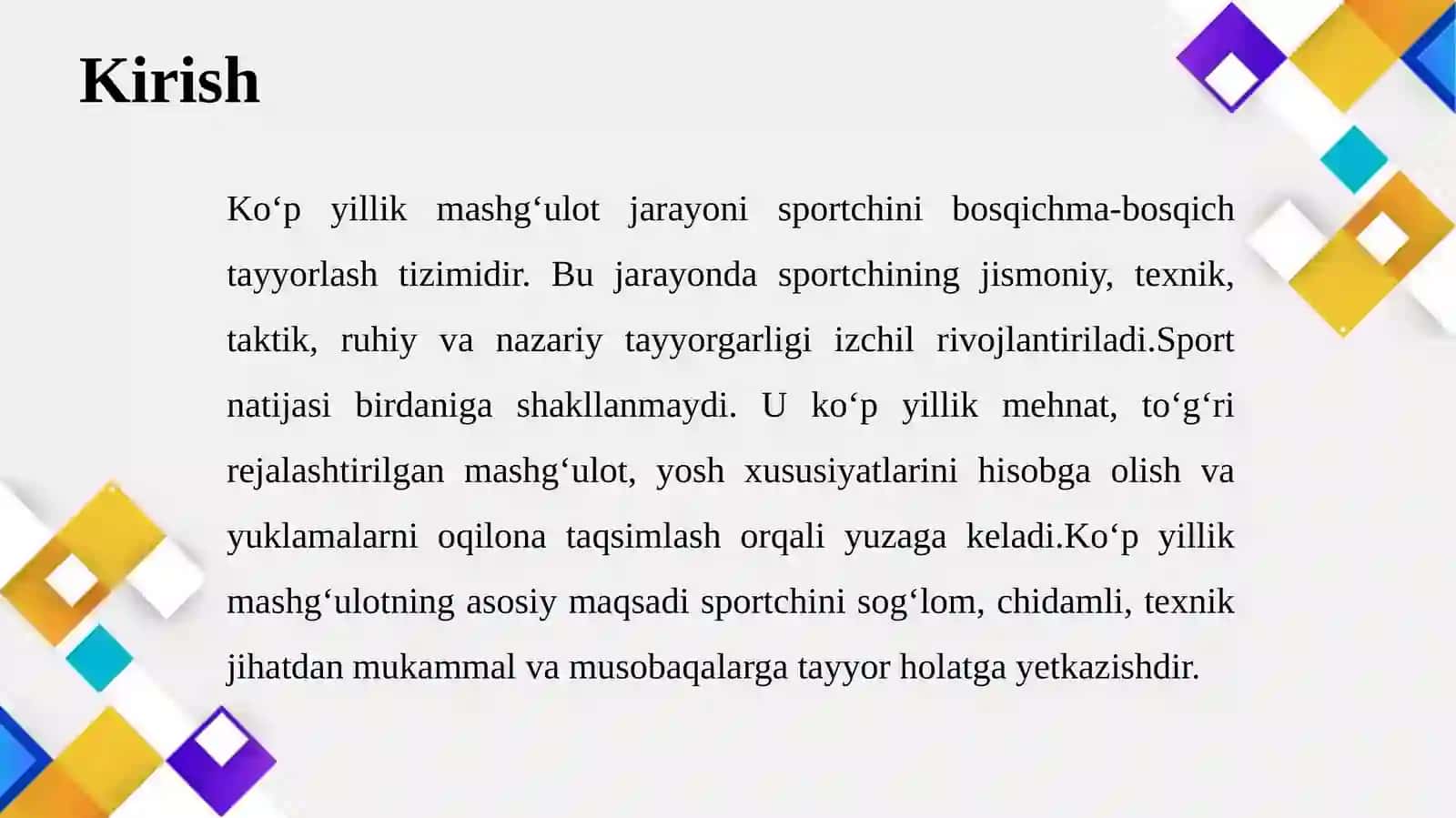 Ko‘pyillik mashg‘ulot jarayonining usuliy qoidalari 4