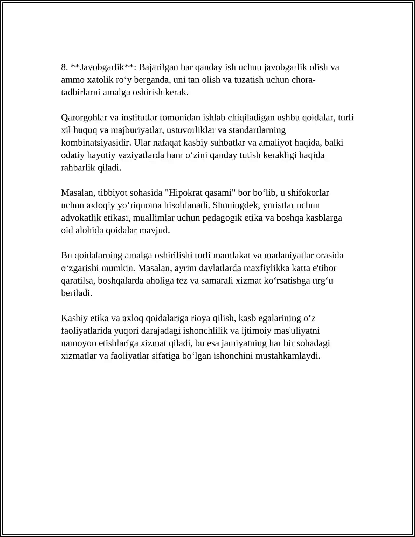 TIBBIY XODIMLARI FAOLIYATIDA ETIKA VA DEONTOLOGIYA MASALALARI 4